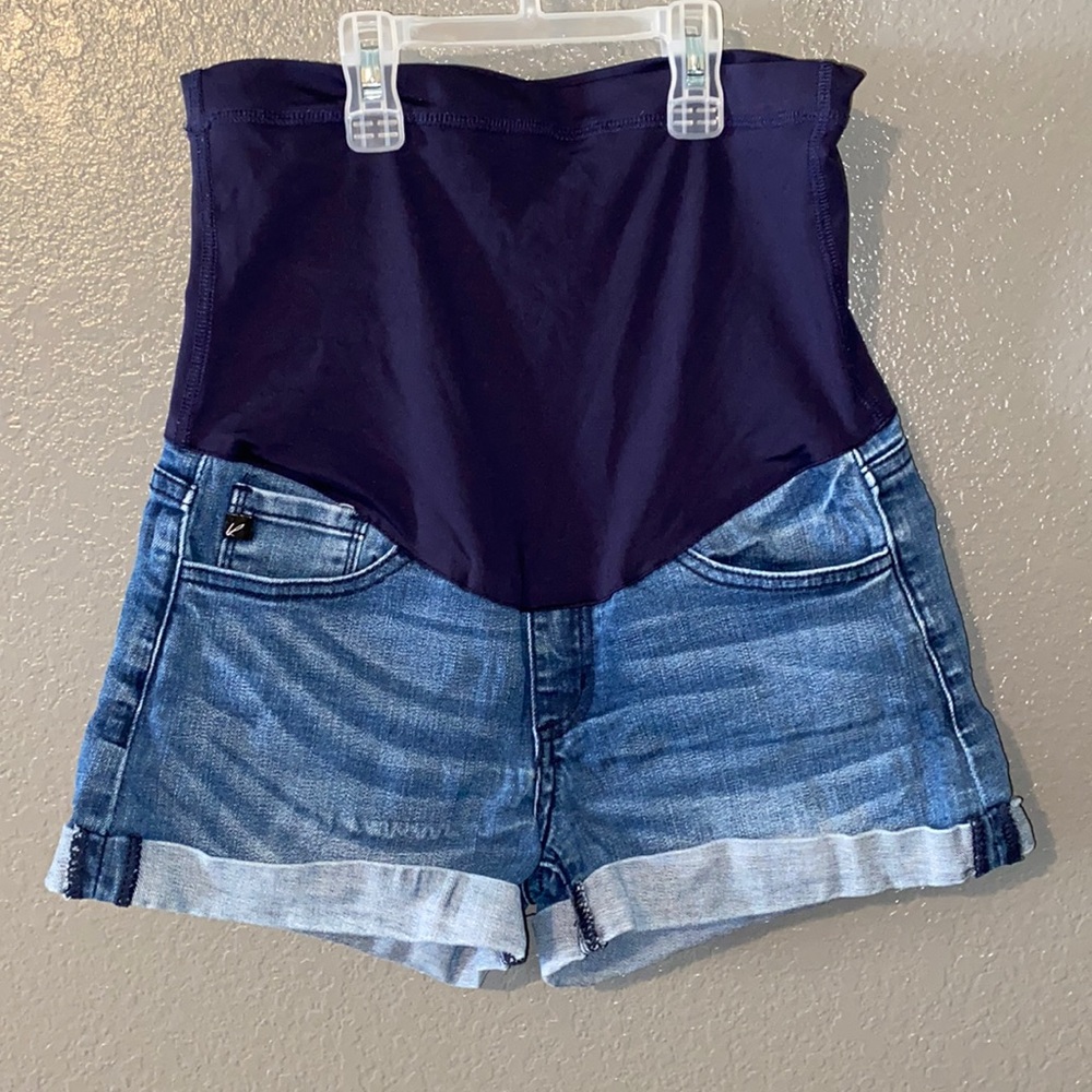Pink Blush maternity jean shorts